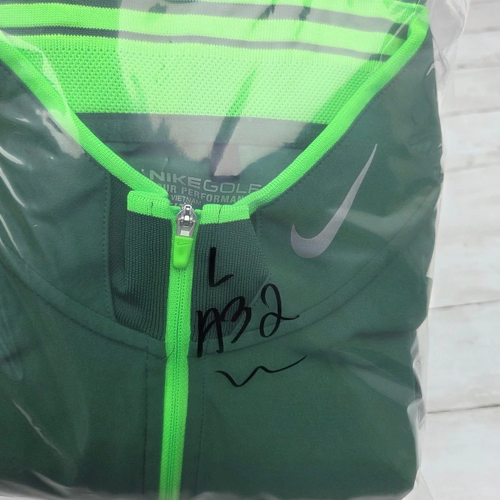 Nike Golf Tour Performance Quarter Zip Pullover Men Large Green 639883-341